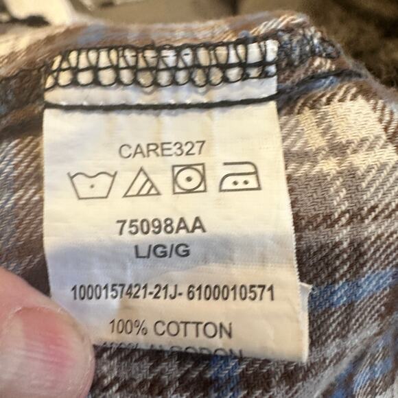 Montana State University Bobcats Plaid Flannel Button Down Shirt LARGE Football - Picture 6 of 7